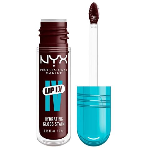 NYX Professional Makeup Lip IV Hydrating Gloss Stain, Water Bout Wine ...