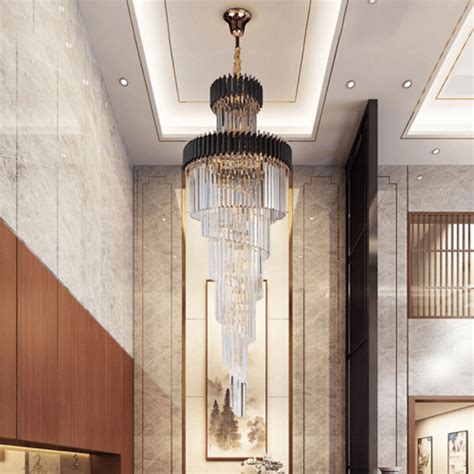 Black Geminus Long Crystal Chandelier – Harold Electricals