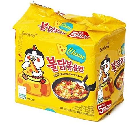 Buy Samyang Fire Hot Cheese Flavored Chicken Ramen Noodles Pack of 5 ...