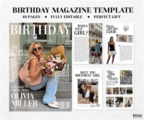 Custom Birthday Magazine | Birthday Gift for Friends | Best Friend Birthday Magazine Template ...