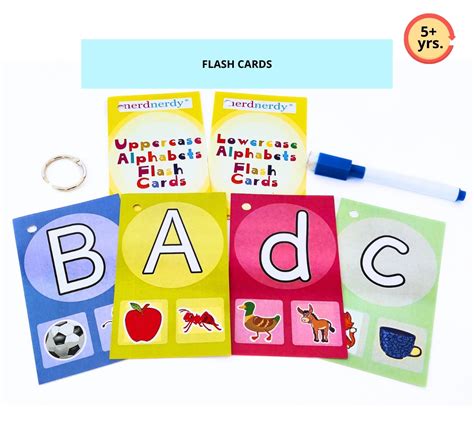 NerdNerdy Uppercase and Lowercase Alphabet Flashcards