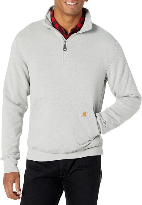 Carhartt Men's Force Relaxed Fit Midweight Quarter-Zip Mock-Neck ...