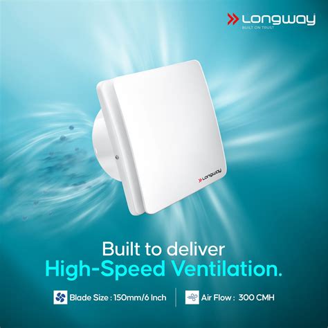 Longway Exhaust Fan 6 Inch | FreshX Powerful Bathroom & Kitchen ...