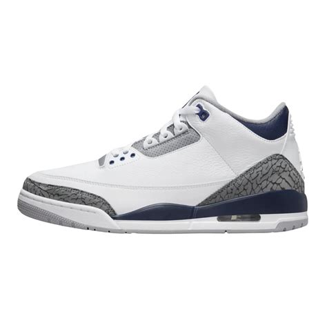 Jordan Mens Air 3 "Midnight Navy - White/Midnight Navy-Cement Grey ...