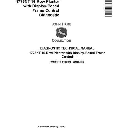 John Deere 1775NT 16 Diagnostic Technical Manual TM144919 – Manuals Market