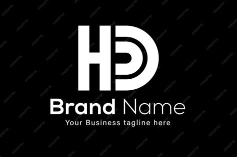 Premium Vector | Minimalist h d vector logo template design