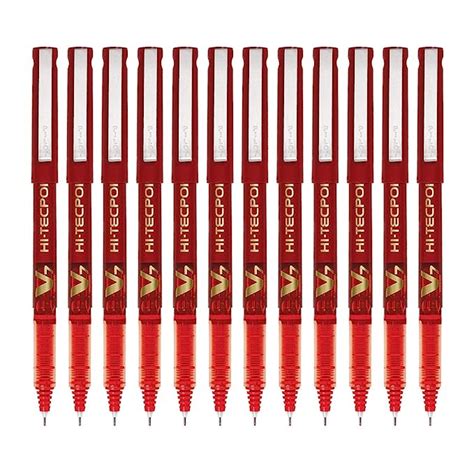 Pilot V7 Red Pen (Pack of 12) : Amazon.in: Office Products
