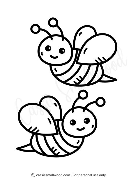 50 Cute Bee Coloring Pages (Free Printable) | Bee coloring pages, Bee ...