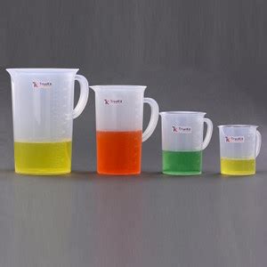 TRUEKIT Transparent Plastic Measuring Jug with Graduation Marks (Pack ...