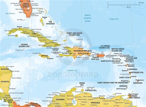 Printable Map Of Caribbean Islands - Printable Word Searches