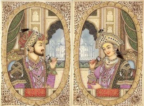 Mughal Paintings - Shahjahan Mumtaz Miniature Handmade Painting ...