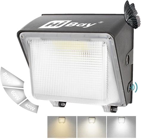 HiBay Outdoor Lights LED Wall Pack with Dusk to Dawn India | Ubuy