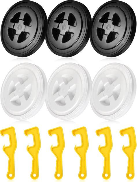 5 Gallon Bucket Lids with Bucket Lid Opener, Screw Top Bucket Seal Lid ...