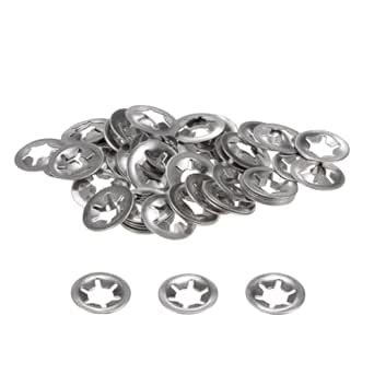 uxcell 60pcs Internal Tooth Lock Washers M8 x 18mm Push on Retaining ...