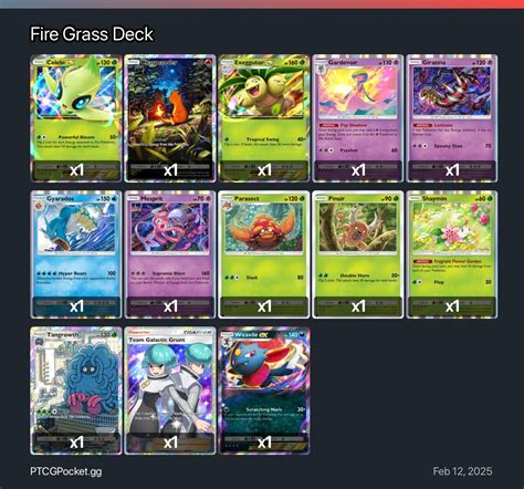Fire Grass Deck - Pokémon TCG Pocket
