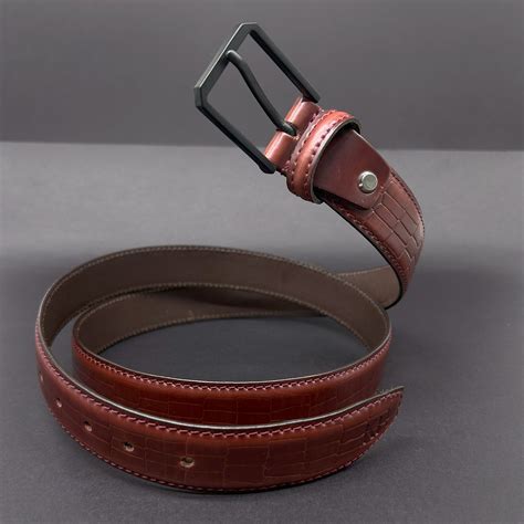 Heaven in Love Combo - Croco-Hide Men's Belt and Tri-Fold Elastic Wall