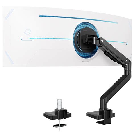 Single Monitor Arm Heavy Uuty for most 17"-49"Flat and Curved Screens ...