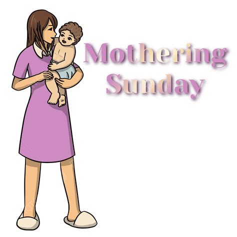 Mothering Sunday White Transparent, Mother Bonding With Toddler For ...