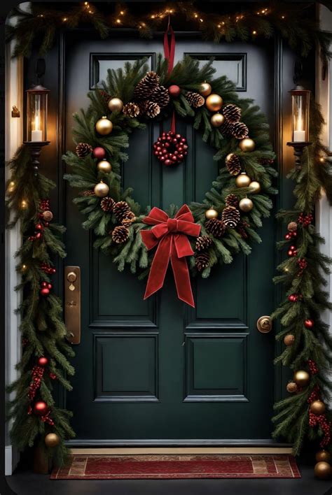 Rustic Christmas Wreath Ideas for Front Door Decor