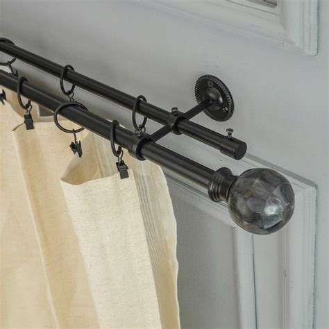 Copy of Magnamo MOP Extendable Double Curtain Rod Black 19MM (Hardware ...