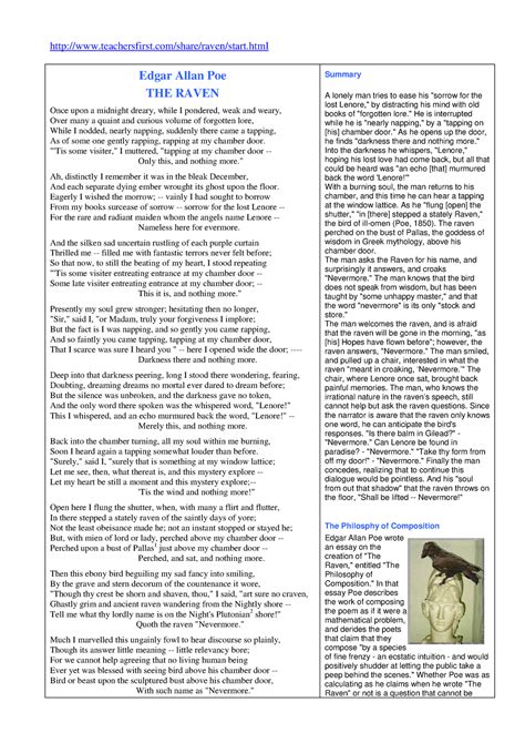 Brief Summary Of The Raven