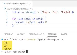 For Loop TypeScript 的图像结果