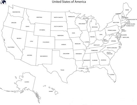 Blank America Map - Blank World Map