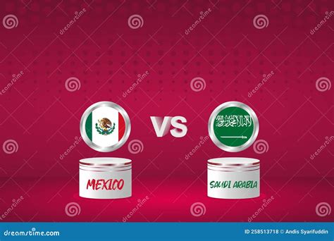 Country Flag Background Mexico Vs Saudi Arabian Stock Vector ...