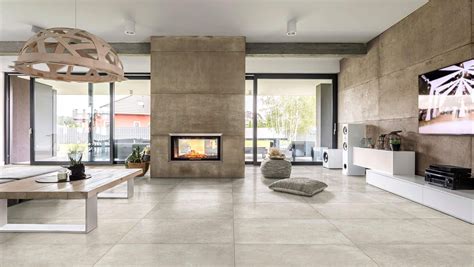 Living Room Porcelain Tile Design Ideas