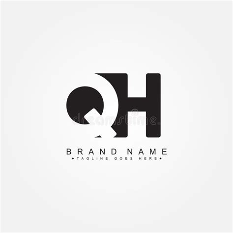 Initial Letter QH Logo - Minimal Business Logo Stock Vector ...