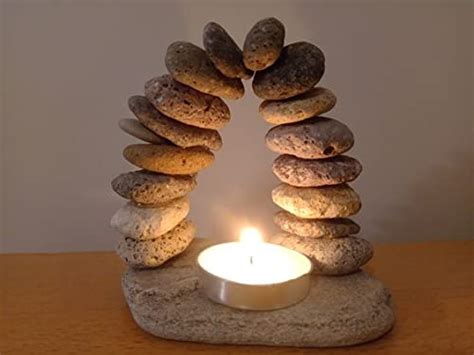 Buy RM 6inch White Marble Tea Light Candle Holder Set 1 Diwali New Year ...