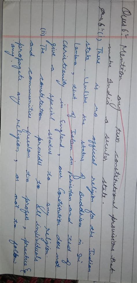 Mention any two constitutional provision that make India a secular ...