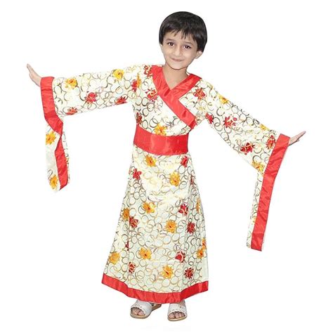 Buy Kaku Fancy Dresses Polyester Japanese Kimono Global Ethnic Costume ...