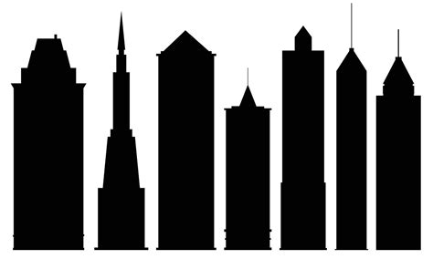 Best 36+ Free City Building Skyscrapers Template Vector Set