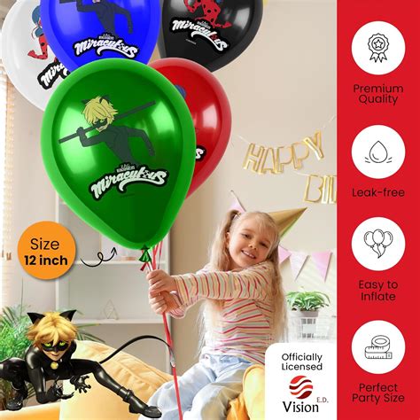 VISIONE.D. Miraculous Ladybug Cat Noir 12 Birthday Party India | Ubuy