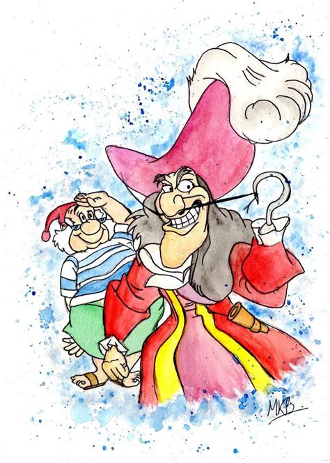 Captain Hook, Villain and Sidekick Collection, A4 Print, Wall Art - Etsy