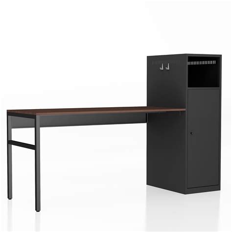 Buy Home Office Desks with Storage Cabinet, Wood Computer Desk Table ...