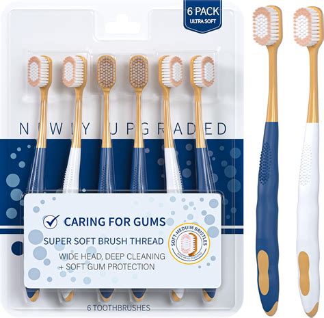 Amazon.com : ZGYXQXJT Adult Wide Head Soft Hair Toothbrush, Manual Toothbrush, Excellent ...