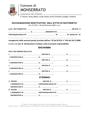 Atto Notorio - Fill Online, Printable, Fillable, Blank | pdfFiller