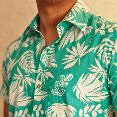 Aqua Blue cotton printed half sleeves Shirt – Spring Soul