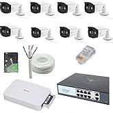 Buy JK Vision 4MP CCTV IP Camera Full Set, 3 Bullet, 5 Dome, 8 Channel ...