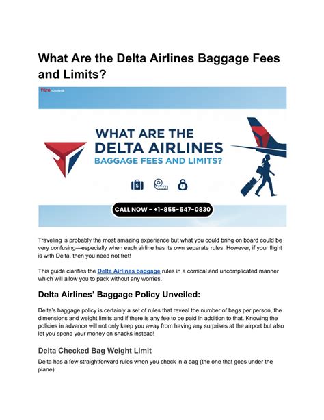 PPT - What Are the Delta Airlines Baggage Fees and Limits PowerPoint ...