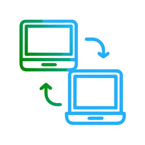 Sync icon outline gradient | Premium AI-generated vector