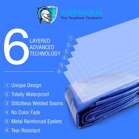 Tarpaulin Blue 9ft x 6ft 150 GSM