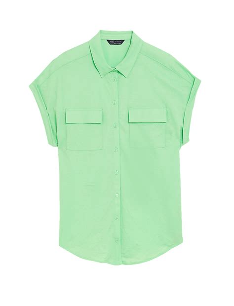 Buy Jersey Collared Shirt at Marks & Spencer
