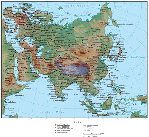 Asia Cities Map - Guide of the World