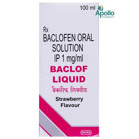 BACLOF LIQUID 100ML Price, Uses, Side Effects, Composition - Apollo ...