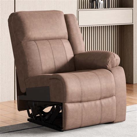 Buy Denver Fabric 1-Seater Right Arm Recliner - Brown from Home Centre ...