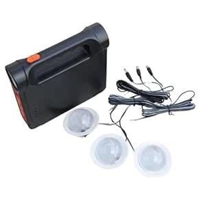Drumstone Portable Solar Power Kit with6V Solar Panel, USB Charging ...