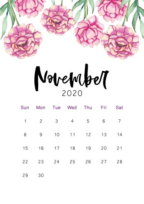 November 2020 Calendar